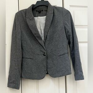 EUC - British Khaki - Heathered Gray Woman's Medium Cotton Blazer